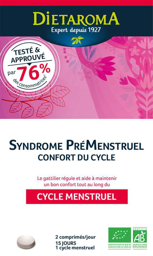 Visuel 1 du produit Complément alimentaire syndrome prémenstruel confort du cycle bio Dietaroma - 80 gélules