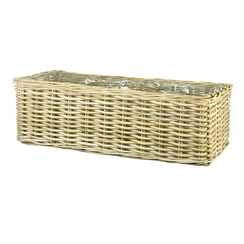 Visuel 1 du produit Jardinière en vannerie Buku balco grand modèle - 55 x 20 x 20 cm