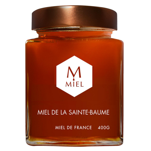 Visuel 1 du produit Miel de la Sainte Baume bio dans un pot en verre Hexagone - 400 g