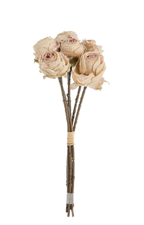 Visuel 1 du produit Fleur artificielle en papier 6 renoncules coloris blanc - H 28