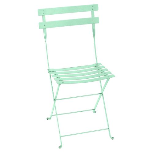 Visuel 1 du produit Chaise pliante à lattes en métal vert opalin Fermob Bistro - 38 x 40 x 82 cm