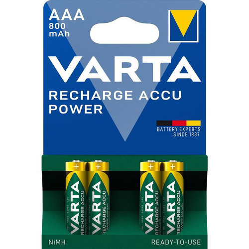 Visuel 1 du produit Piles rechargeables AAA R03 800 mAh Varta x 4