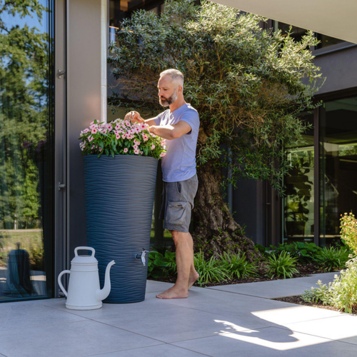 Visuel 2 du produit Réservoir d’eau gris graphite avec bac à plante Garantia Natura – 210 L