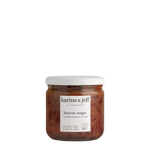 Visuel 1 du produit Haricots rouges compotée de poivrons au cumin bio Karine & Jeff - 320 g