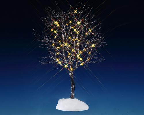 Visuel 1 du produit Décoration pour village de Noël noyer cendré arbre lumineux en métal à piles Lemax - 24,3 x 13 x 12,3 cm