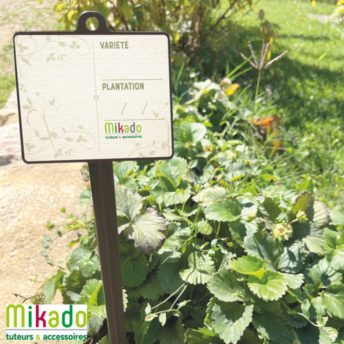 Visuel 2 du produit Étiquette à planter jalons de jardin vierge coloris marron   - 45 cm