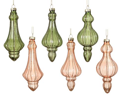 Visuel 1 du produit Ornement goutte à suspendre en verre - Ø 4,9 x H 6 cm