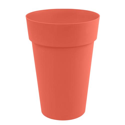 Visuel 1 du produit Pot rond en plastique coloris terre battue EDA Toscane - Ø 46 x H 65 cm