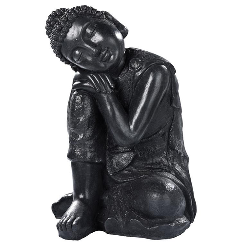 Visuel 1 du produit Bouddha penseur coloris noir en cire - 33 x 33 x 58 cm