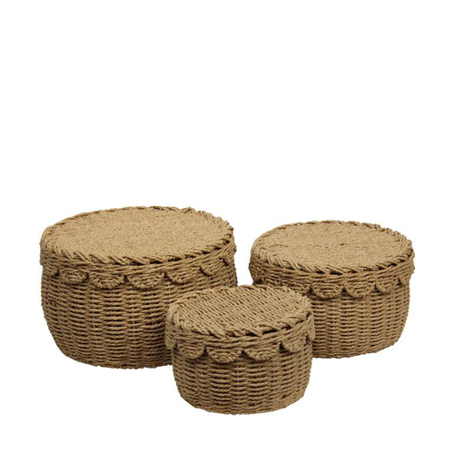 Visuel 1 du produit Corbeille ronde en corde de papier - Ø 38 x H 23 cm