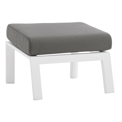 Visuel 1 du produit Pouf ottoman Kledi en aluminium, teinte pelican - BIZZOTTO Kledi