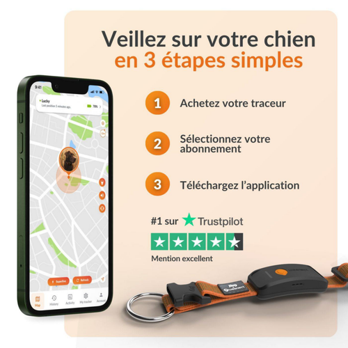 Visuel 7 du produit Collier GPS pour chien coloris orange Weenect XT