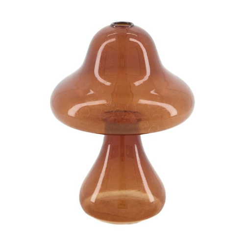 Visuel 1 du produit Vase champignon coloris marron en verre - Ø 12 cm