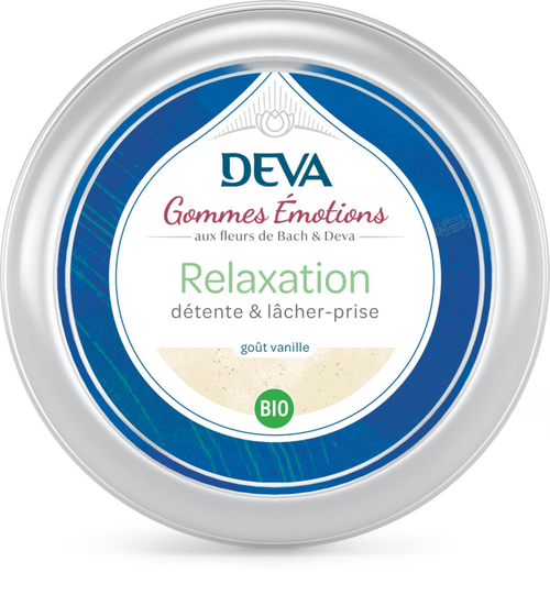 Visuel 1 du produit Gommes relaxation détente et lâcher-prise bio et vegan goût vanille Deva - 45 g