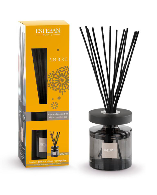 Visuel 1 du produit Bouquet parfumé et recharge Esteban Ellipse jaune parfum ambre - 200 ml