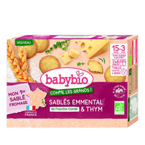 Visuel 1 du produit Sablés emmental & thym Babybio - 72 g