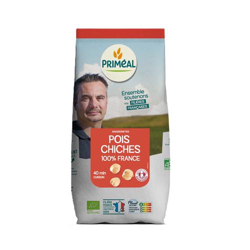 Visuel 1 du produit Pois chiches bio 100% France Priméal, en sachet de 500 g
