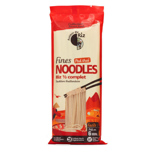 Visuel 1 du produit Noodles fines de riz ½ complet bio pour Pad Thaï - 170 g