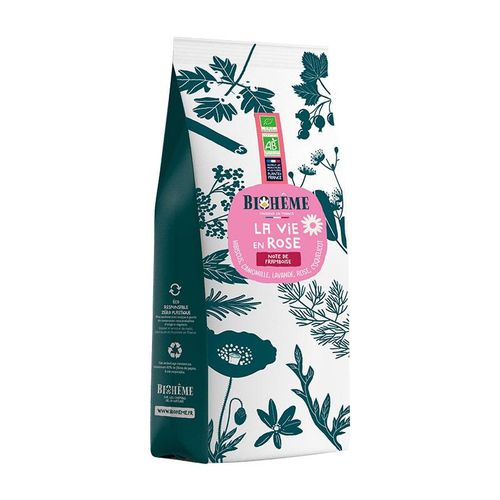 Visuel 1 du produit Infusion bio la vie en rose sachet vrac Biohème - 50 g