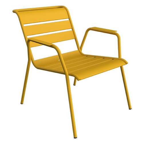 Visuel 1 du produit Fauteuil Lounge Monceau coloris orange en acier Fermob - 87 x 77 cm