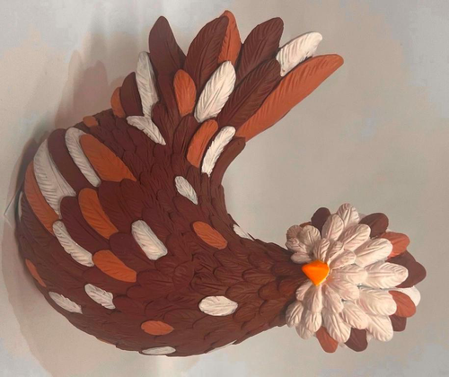 Visuel 1 du produit Poule multicolore en résine Isabelle