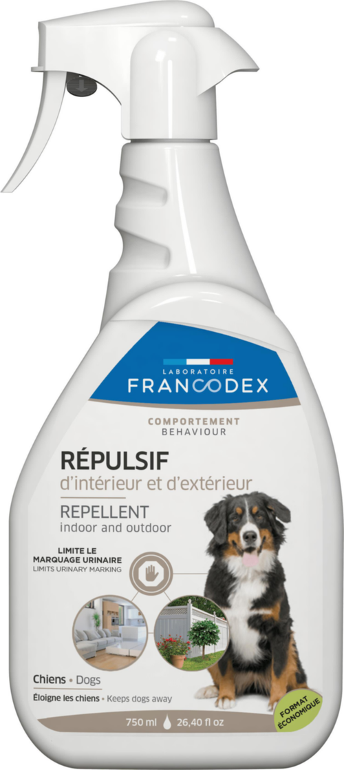 Visuel 1 du produit RŽpulsif d'intŽrieur et d'extŽrieur pour chien menthe eucalyptus Francodex Ð 750 ml
