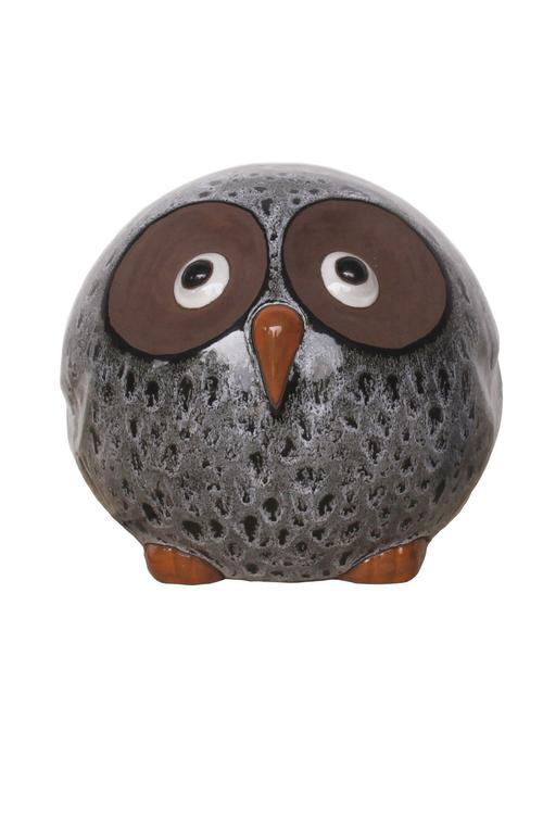 Visuel 1 du produit Figurine hibou en céramique coloris gris Pot&Déco Bubu - Ø 20 x H 18 cm