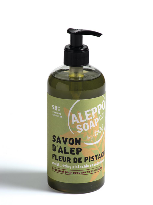 Visuel 1 du produit Savon d’Alep liquide en flacon pompe Tadé Fleur de pistache - 500 ml