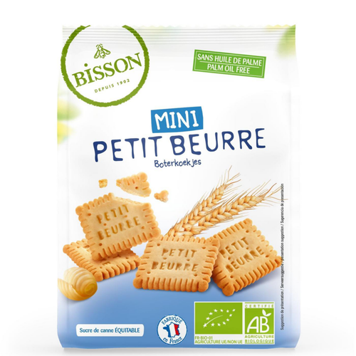 Visuel 1 du produit Biscuits bio mini petit beurre en sachet fraîcheur Bisson - 125 g