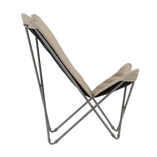 Visuel 3 du produit Fauteuil pliable en tube acier et toile Moka Lafuma Pop up XL BeComfort - 91 x 83 x 87 cm