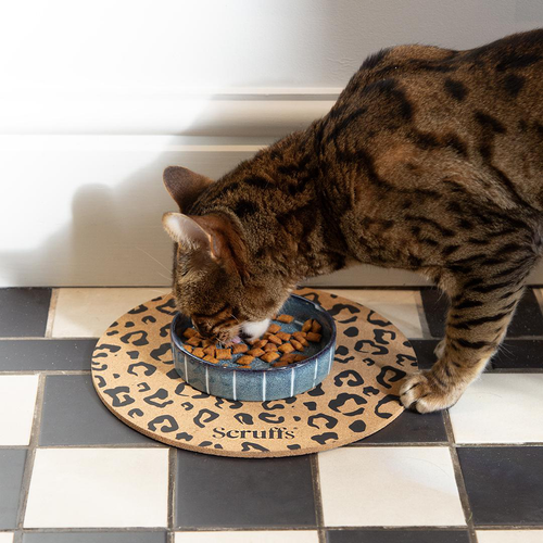 Visuel 4 du produit Gamelle pour chat en grès coloris gris avec rayures Reactive Glaze Scruffs - 13 x 13 x 3 cm