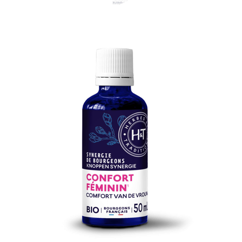 Visuel 1 du produit Complément alimentaire synergie gemmo confort féminin bio Herbes et Traditions - 50 ml