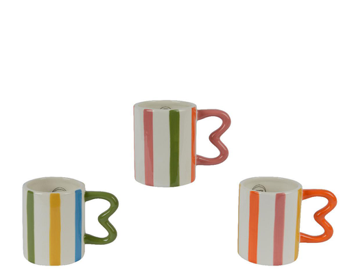 Visuel 1 du produit Mug avec rayures multicolores Dolomite - 12,5 x 5,8 x H 9,8 cm