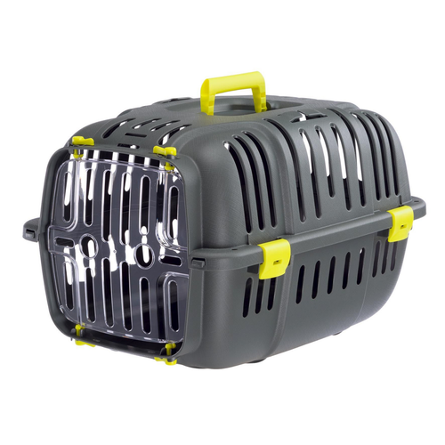 Visuel 4 du produit Panier de transport pour chat ou petit chien en plastique coloris gris Ferplast Jet 10 - 47 x 32 x 29 cm