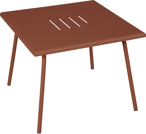 Visuel 1 du produit Table basse Monceau carrée coloris rouge en acier Fermob - 57 x 57 cm