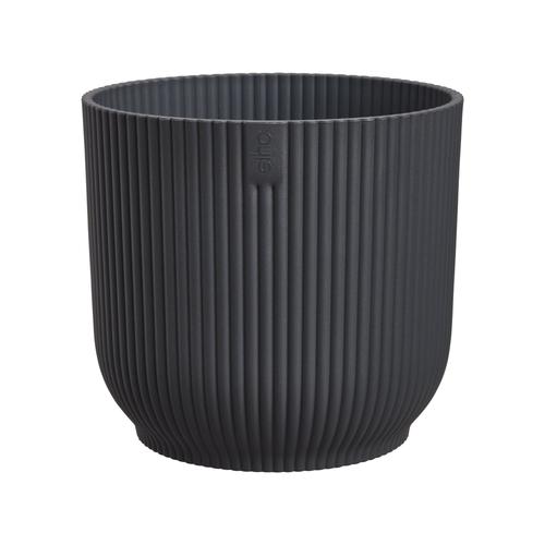 Visuel 1 du produit Cache-pot vibes fold coloris noir en plastique recyclé Elho - Ø 9 cm