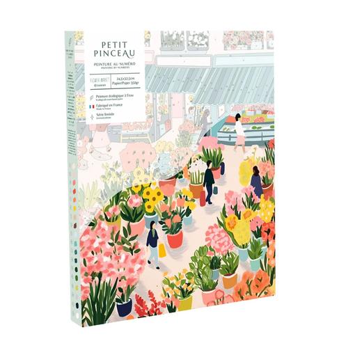 Visuel 1 du produit Peinture au numéro Marché aux fleurs Petit Pinceau by La Petite Épicerie - 25,5 x 33 cm
