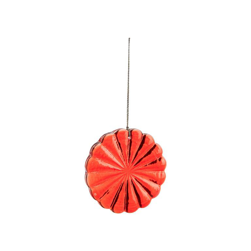 Visuel 1 du produit Décoration à suspendre forme soleil en verre rouge - Ø 8 cm