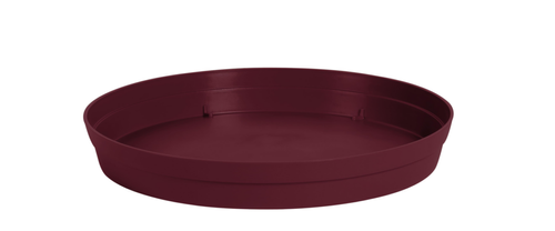 Visuel 1 du produit Soucoupe ronde en plastique rouge Bourgogne Eda Toscane - Ø 28 cm