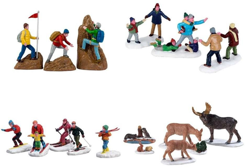 Visuel 1 du produit Figurine pour village de Noël Lemax thème Le sport est bon pour la santé