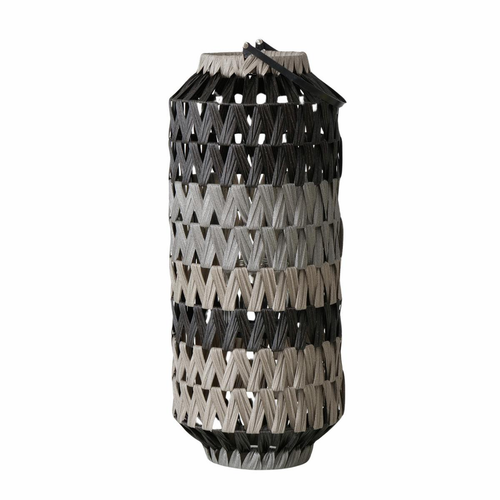 Visuel 1 du produit Lanterne en métal beige et gris Lorin - Ø 25 x H 72 cm