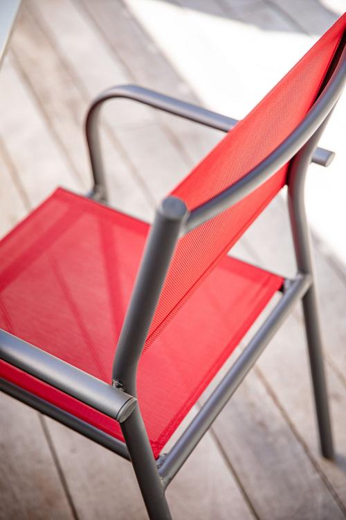 Visuel 5 du produit Fauteuil Niello coloris rouge 51 x 56 x 87 cm