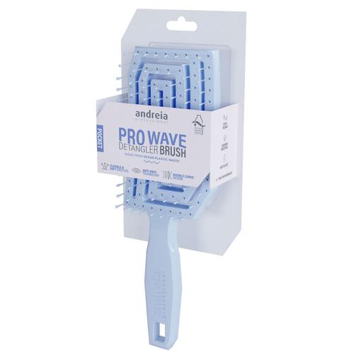Visuel 1 du produit Brosse démêlante bleue pour les cheveux Pro wave pocket Andreia