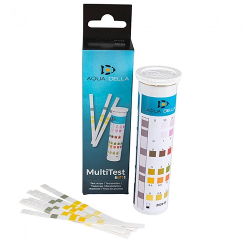 Visuel 1 du produit Bandelettes de test d'eau 6 en 1, AQUA DELLA Multi test - 50 unités
