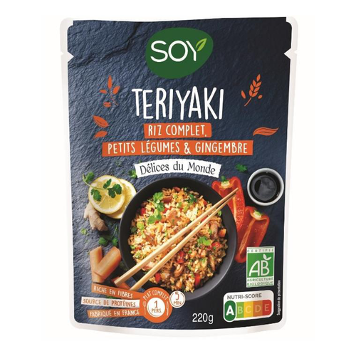 Visuel 1 du produit Doy teriyaki riz complet petits légumes et gingembre bio Soy - 220 g