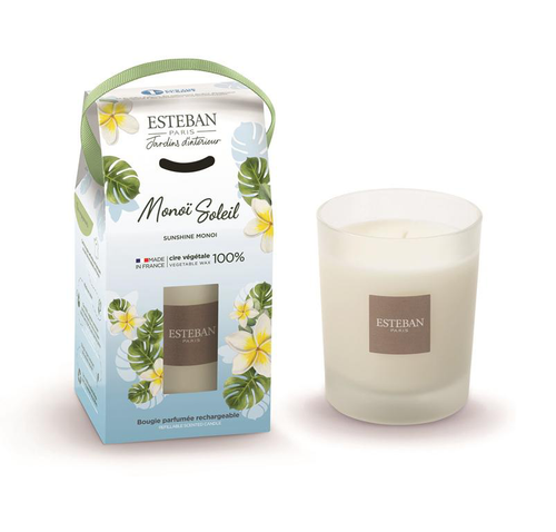 Visuel 1 du produit Bougie parfumée initiale Esteban senteur Monoï soleil - 180 g