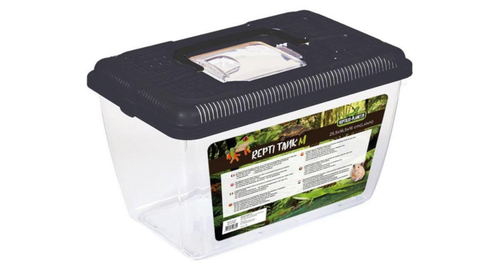 Visuel 1 du produit Terrarium en plastique coloris noir Reptile Planet Repti Tank - Taille M 25,5 x 16,5 x 16 cm