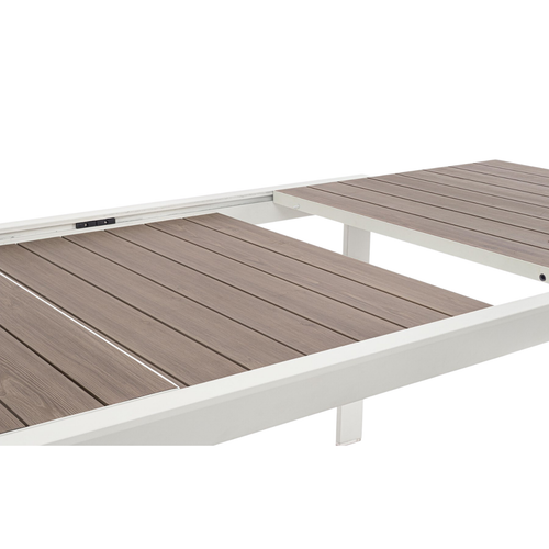 Visuel 5 du produit Table Calla avec allonges coloris blanc en aluminium - 220/340 x 100 cm