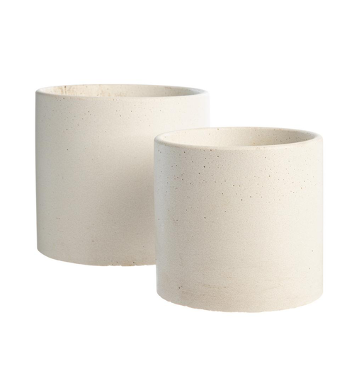 Visuel 2 du produit Cache-pot recyclé en billes de verre Mon pot français coloris blanc - Ø 16 x 14 cm