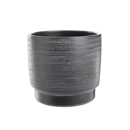 Visuel 1 du produit Cache-pot coloris noir Madeira - 17 x 15 cm